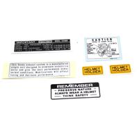 HONDA KIT ADESIVI AVVERTENZE PER CB500 FOUR K0-K1-K2 CON REMEMBER NERO