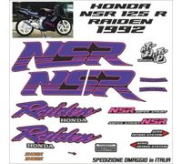 Honda Nsr 125 R 1992 RAIDEN kit adesivi completi come da disegno