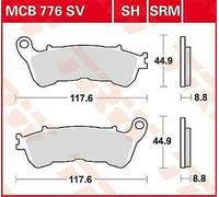 Honda Nss 300 ABS 2014 TRW Srm Serie Sindered Scooter Pastiglie Freno MCB776SRM