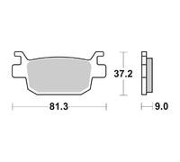 PASTIGLIE FRENO SBS 193 MS HONDA FES S WING 150 2007 2012
