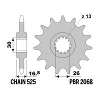 HONDA NT1100 1100 2022-2022 pignone PBR passo 525 16 Denti