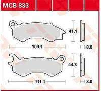 Honda Pcx 125 2010 TRW Ec Serie Ceramica Pastiglie Freno MCB833EC