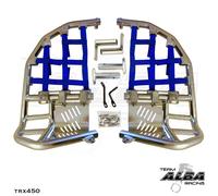 Honda TRX 250R Nerf Bars 86-87 Pro Peg Alba Pro Elite Argento/Blu 218-T7-SL