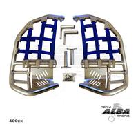 Honda TRX 250R Nerf Bars 88-89 Pro Peg Alba Racing Argento/Blu 218-T7-SL