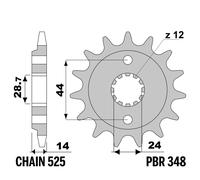 HONDA XRV AFRICA TWIN (RD04) 750 1990-1992 pignone PBR passo 525 16 Denti