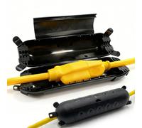 HONDERSON Mini copertura per cavo di prolunga, IP44, impermeabile, leggera, copertura di sicurezza elettrica per uso esterno, perfetta per luci festive, attrezzi da giardino e protezione per prese