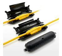 HONDERSON Mini copertura per cavo di prolunga, IP44, impermeabile, leggera, copertura di sicurezza elettrica per uso esterno, perfetta per luci festive, attrezzi da giardino e protezione per prese