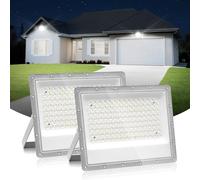 Hondony 2 pezzi faretti led da esterno 100w, illuminazione di sicurezza LED per esterni, 6500K, IP66, luce bianca diurna, per magazzino, giardino, garage, cortile e parcheggio