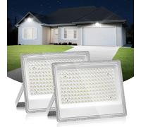Hondony 2 pezzi faretti led da esterno 150w, illuminazione di sicurezza LED per esterni, 6500K, IP66, luce bianca diurna, per magazzino, giardino, garage, cortile e parcheggio