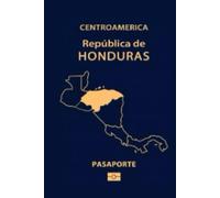 Honduras Honduran Passport Replica Lined Hardcover 6'' x 9'' Notebook / Journal 120 pages