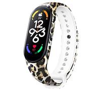 honecumi Cinturino Compatibile per Xiaomi Mi Band 7 Donna Uomo Cinturino, Mi Band 7 Morbido Silicone Classico Regolabile Sportivo Cinturino Accessori Colorato Braccialetti, Leopardo