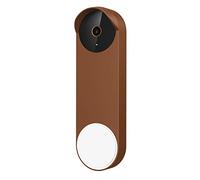 honecumi Custodia in silicone per campanello Google Nest (a batteria), custodia protettiva in silicone, compatibile con Google Nest Doorbell (versione batteria), accessori per il campanello, marrone