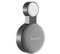 Honecumi - Supporto da parete per Google Nest Mini (2ª generazione) | Supporto a parete per assistente vocale Google Nest Mini, gestione dei cavi, salvaspazio, supporto per prese elettriche - Nero