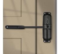 HoneSecur Safety Spring Door Closers, Adjustable Closing Hinge, Automatic Stopper Fir Convert Hinged Doors to Self Closing - Black