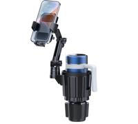HoneTeek 2-IN-1 Porta Cellulare Auto Con Portabicchieri, Flessibile Supporto Telefono Auto, Base Rotante a 360 Gradi Con Braccio Lungo, Porta Cellulare Da Auto