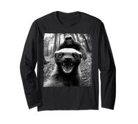 Honey Badger Bigfoot Selfie Wilderness Adventure Maglia a Manica