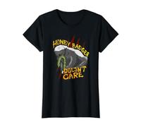 Honey Badger Camicia Divertente Animale Selvatico Non Si Cura Sarcastico Maglietta con Stampa Grafica Economica