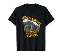 Honey Badger Camicia Divertente Animale Selvatico Non Si Cura Sarcastico Maglietta con Stampa Grafica Economica