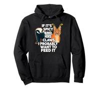 Honey Badger Caracal Spicy Animal Keeper Meme Felpa con Cappuccio