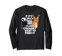 Honey Badger Caracal Spicy Animal Keeper Meme Maglia a Manica