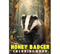 Honey Badger Coloring Book: Discover the fearless spirit of nature’s toughest animal, a relaxing and educational coloring journey for kids, teens, and adults.