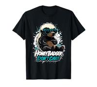 Honey Badger Don’t Care Funny Zero Care Honey Badger Style Maglietta