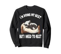Honey Badger Sleeping Napping Cute Cartoon Art Felpa
