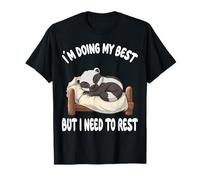 Honey Badger Sleeping Napping Cute Cartoon Art Maglietta