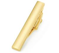 HONEY BEAR 1.57inch Sottile Fermacravatta per Uomo/Ragazzi Skinny, Ferma Cravatta per Regalo di Nozze affari (Oro spazzolato 4cm)