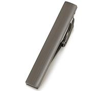 HONEY BEAR 1.57inch Sottile Fermacravatta per Uomo/Ragazzi Skinny, Ferma Cravatta per Regalo di Nozze affari (Nero spazzolato 4cm)