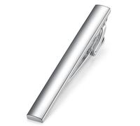 HONEY BEAR 1.97"/2.12“/2.36" Fermacravatte Uomo per cravatta di dimensioni normali, Ferma Cravatta per Regalo di Nozze affari, 5/5.4/6cm (Argento lucido 6cm)