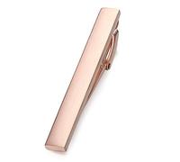 HONEY BEAR 1.97"/2.12“/2.36" Fermacravatte Uomo per cravatta di dimensioni normali, Ferma Cravatta per Regalo di Nozze affari, 5/5.4/6cm (Oro rosa spazzolato orizzontale 6cm)