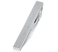 HONEY BEAR 1.97"/2.12"/2.36" Fermacravatte Uomo per cravatta di dimensioni normali, Ferma Cravatta per Regalo di Nozze D'affari,5cm/5.4cm/6cm (Argento 6cm)