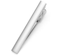HONEY BEAR 1.97"/2.12“/2.36" Fermacravatte Uomo per cravatta di dimensioni normali, Ferma Cravatta per Regalo di Nozze affari, 5/5.4/6cm (Argento spazzolato orizzontale 5.4cm)