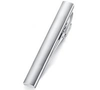 HONEY BEAR 1.97"/2.12“/2.36" Fermacravatte Uomo per cravatta di dimensioni normali, Ferma Cravatta per Regalo di Nozze affari, 5/5.4/6cm (Argento spazzolato Verticale 6cm)