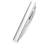 HONEY BEAR 1.97"/2.12“/2.36" Fermacravatte Uomo per cravatta di dimensioni normali, Ferma Cravatta per Regalo di Nozze affari, 5/5.4/6cm (Argento lucido 5cm)
