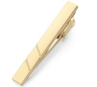 HONEY BEAR 1.97"/2.12" Fermacravatta per Uomo - dimensione normale acciaio regalo di nozze di business,5cm/5.4cm (Oro opaco 5cm)