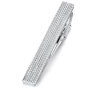 HONEY BEAR 1.97"/2.12" Fermacravatte Uomo per cravatta di dimensioni normali, Ferma Cravatta per Regalo di Nozze D'affari,5cm/5.4cm (Argento 5cm)