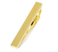 HONEY BEAR 1.97"/2.12" Fermacravatte Uomo per cravatta di dimensioni normali, Ferma Cravatta per Regalo di Nozze D'affari,5cm/5.4cm (Oro 5cm)