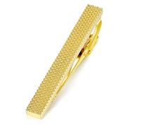 HONEY BEAR 1.97"/2.12" Fermacravatte Uomo per cravatta di dimensioni normali, Ferma Cravatta per Regalo di Nozze D'affari,5cm/5.4cm (Oro 5.4cm)
