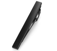 HONEY BEAR 2.12" Fermacravatte Uomo per cravatta di dimensioni normali,Ferma Cravatta per Regalo di Nozze affari,5.4cm (Nero opaco 2.12")