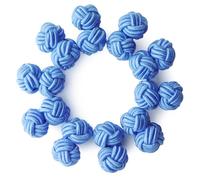 HONEY BEAR 5 Paia Seta Tessuto Nodo Gemelli Set per Uomo Donna Camicia Abito Accessori Decorazione (Blu senza scatola)