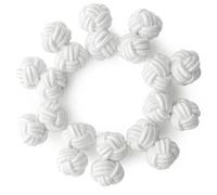 HONEY BEAR 5 Paia Seta Tessuto Nodo Gemelli Set per Uomo Donna Camicia Abito Accessori Decorazione con Scatola (Bianco con scatola)