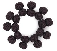 HONEY BEAR 5 Paia Seta Tessuto Nodo Gemelli Set per Uomo Donna Camicia Abito Accessori Decorazione (Marrone scuro senza scatola)