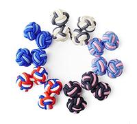 HONEY BEAR 5 Paia Seta Tessuto Nodo Gemelli Set per Uomo Donna Camicia Abito Accessori Decorazione(Rotondo 2 senza scatola)