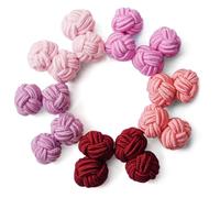 HONEY BEAR 5 Paia Seta Tessuto Nodo Gemelli Set per Uomo Donna Camicia Abito Accessori Decorazione(Rotondo 8 con scatola)