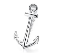 Honey Bear Anchor Fermacravatte Uomo Argento per cravatta stretta skinny,Acciaio Inox, Ferma Cravatt (1)