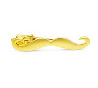 HONEY BEAR barba Sottile Fermacravatta per Uomo/ragazzi -skinny/dimensione normale acciaio, Ferma Cravatta per Regalo di Nozze D'affari (Oro 5.6cm)