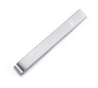 HONEY BEAR Fermacravatta da uomo, 5,4 cm, per cravatta normale, in acciaio inox, argento spazzolato, multiuso, r, 54mm