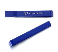 HONEY BEAR Fermacravatta per Uomo - dimensione normale acciaio regalo di nozze di business,5.4cm (Blu)